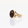 Vintage Carnelian Oval Cab Yellow Gold Ring