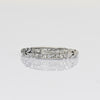 Vintage Two Row Diamond Band 18k White Gold Ring