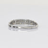 Vintage Two Row Diamond Band 18k White Gold Ring