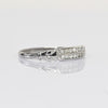 Vintage Two Row Diamond Band 18k White Gold Ring