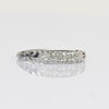Vintage Two Row Diamond Band 18k White Gold Ring