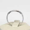 Vintage Two Row Diamond Band 18k White Gold Ring