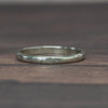 1925 Belais Art Deco Wedding Band 18k White Gold Ring Dated 6-27-25