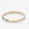 1925 Belais Art Deco Wedding Band 18k White Gold Ring Dated 6-27-25