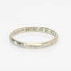 1925 Belais Art Deco Wedding Band 18k White Gold Ring Dated 6-27-25