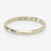 1925 Belais Art Deco Wedding Band 18k White Gold Ring Dated 6-27-25