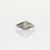 Art Deco Diamond Solitaire 18k White Gold Filigree Ring