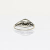 Art Deco Diamond Solitaire 18k White Gold Filigree Ring