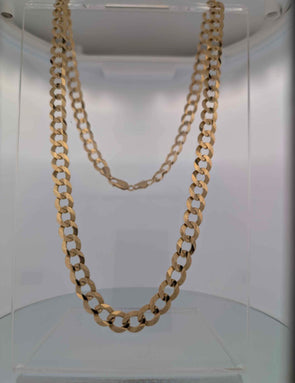 10k yellow gold 30" curb link necklace - checkout link for Gabriel