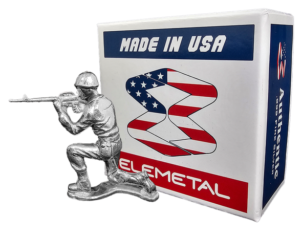 Silver Soldier Kneeling Rifleman