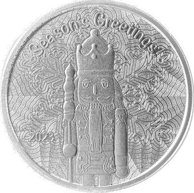 Christmas 2023 Nutcracker Silver Round