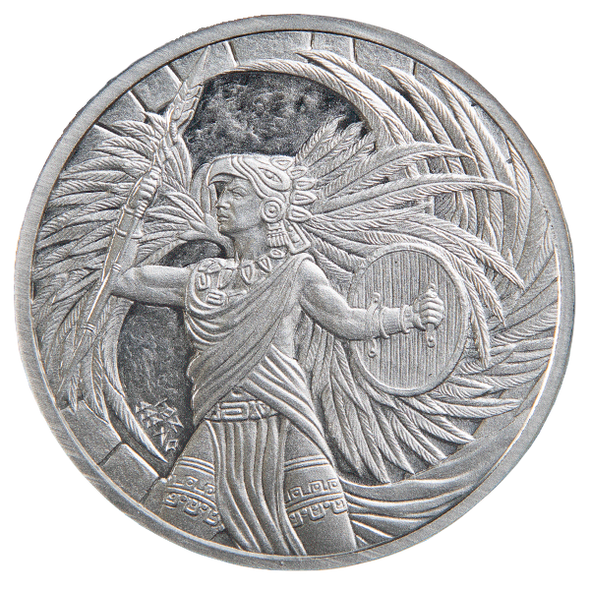 Aztec Eagle Warrior Silver Round