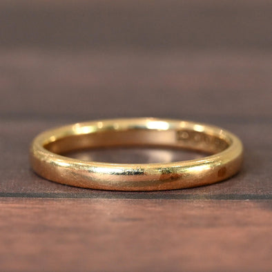 Albion Craft Co 9k Yellow Gold Band 1949 London UK