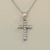Diamond Cross 14k White Gold Pendant