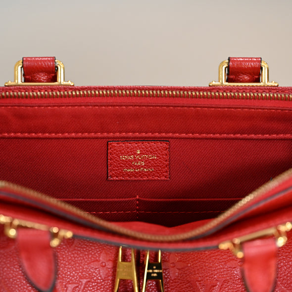 Louis Vuitton Monogram Empreinte Sully PM Scarlet