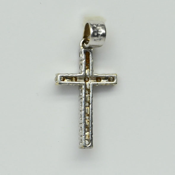 Diamond Cross 14k White Gold Pendant