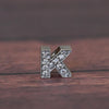 Diamond "K" 14k White Gold Pendant