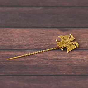 Two Headed Eagle 14k Gold Stick Pin