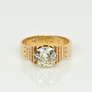 Victorian 1.71ct Diamond Engagement Ring Dated 1896