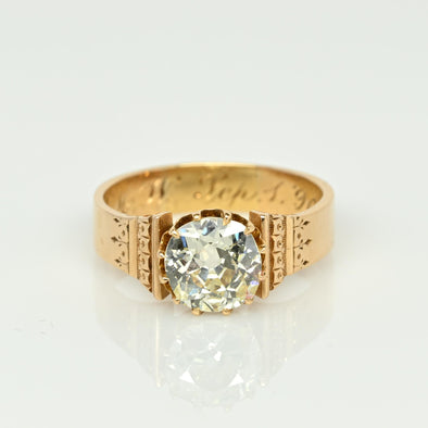 Victorian 1.71ct Diamond Engagement Ring Dated 1896