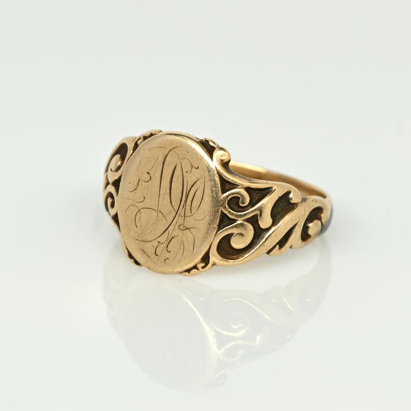 Victorian "DL" Signet Ring