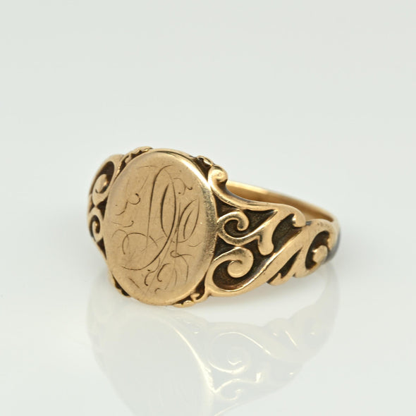 Victorian "DL" Signet Ring