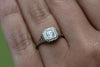 Antique Art Deco 0.45ct Old Mine Cut Diamond Engagement Ring 14k