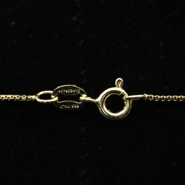 Box Link Gold Over Silver Vermeil 20" Chain