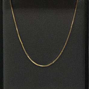 Box Link Gold Over Silver Vermeil 20" Chain