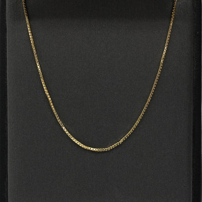 Box Link Gold Over Silver Vermeil 20" Chain