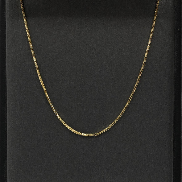 Box Link Gold Over Silver Vermeil 20" Chain