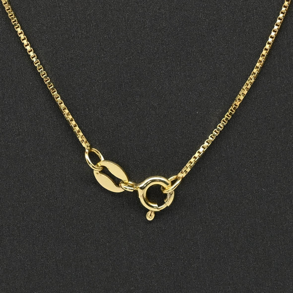 Box Link Gold Over Silver Vermeil 20" Chain
