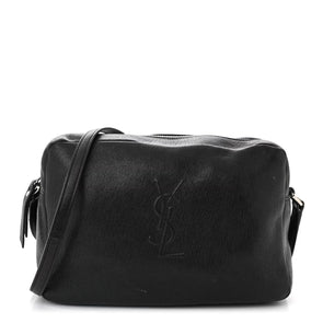 Saint Laurent Lambskin Monogram Small Lou Camera Bag Asphalt