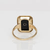 Vintage Onyx with Diamond Accent Yellow Gold Ring