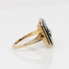 Vintage Onyx with Diamond Accent Yellow Gold Ring