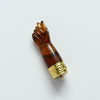 Vintage Agate Figa 18K Yellow Gold Charm Pendant