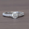 14K 1.33 CTW Diamond Ring with Lab Grown Center