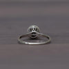 Art Deco Pearl Solitaire 18k White Gold Filigree Ring