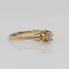 Victorian Buttercup Solitaire Diamond Engagement Ring Yellow Gold