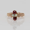 Victorian Rose Gold Opal and Ruby Ring