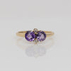 Victorian Amethyst and Diamond Ring Yellow Gold