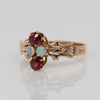 Victorian Rose Gold Opal and Ruby Ring