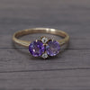 Victorian Amethyst and Diamond Ring Yellow Gold