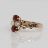 Victorian Rose Gold Opal and Ruby Ring