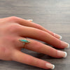 Victorian Rose Gold Turquoise and Seed Pearl Navette Ring