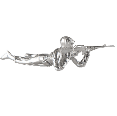 Silver Soldier Prone Rifleman Silver Soldier