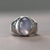 16.2ct Purple Blue Star Sapphire Cabochon 14k White Gold Ring