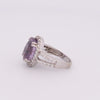 Kunzite Cocktail Ring with Diamond Halo- R-723PHT-G625