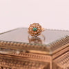 Circa 1890's Victorian 14K Gold Pearl and Turquoise Cluster Ring - R-623CTX-N475