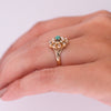 Victorian Pearl and Turquoise Vintage Cluster Ring